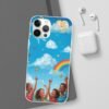 whimsical rainbow clouds phone case — cute kids sky illustration