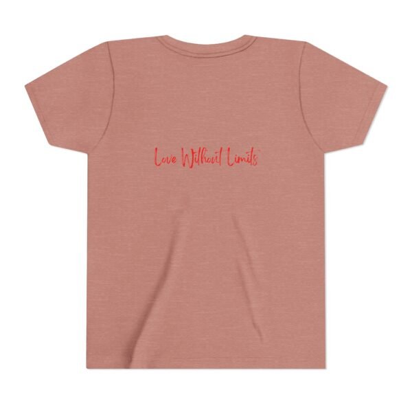 youth tee — 'love without limits' heart graphic kids t shirt