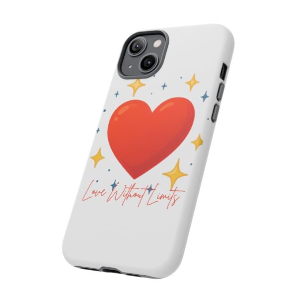 heart sparkle phone case – “love without limits” protective cover