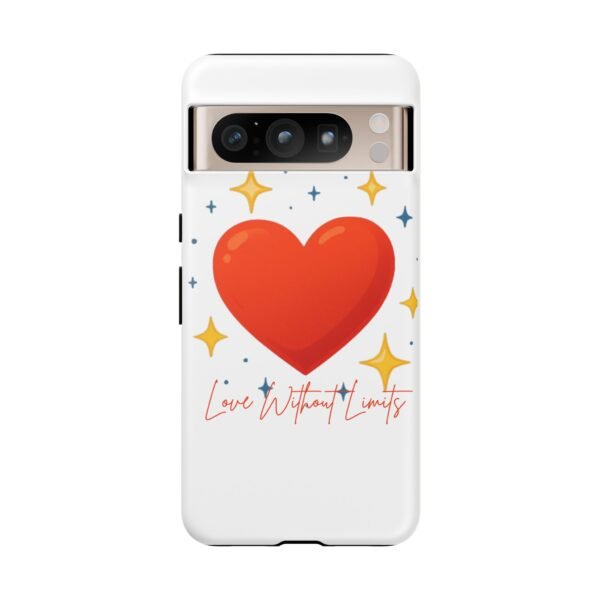 heart sparkle phone case – “love without limits” protective cover