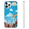 whimsical rainbow clouds phone case — cute kids sky illustration