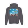 kids rainbow cloud hoodie — "painting the cloud" youth sweatshirt
