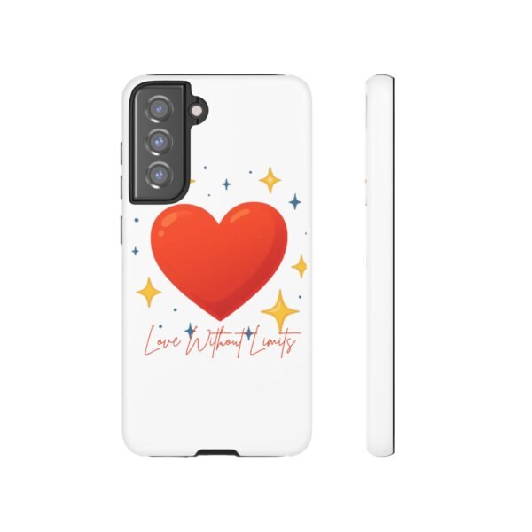 heart sparkle phone case – “love without limits” protective cover