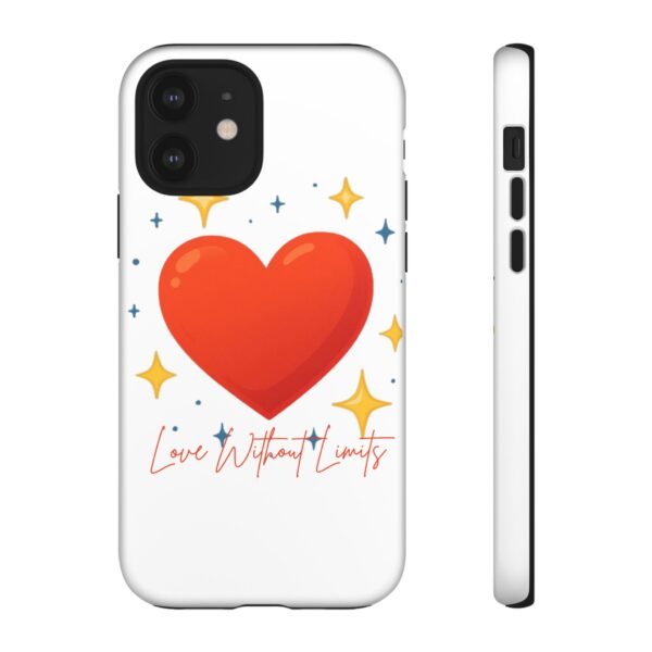 heart sparkle phone case – “love without limits” protective cover