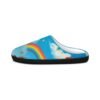 women's rainbow cloud slippers — cheerful cozy indoor shoes with kids reaching design