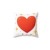 heart sparkle throw pillow — "love without limits" decorative cushion