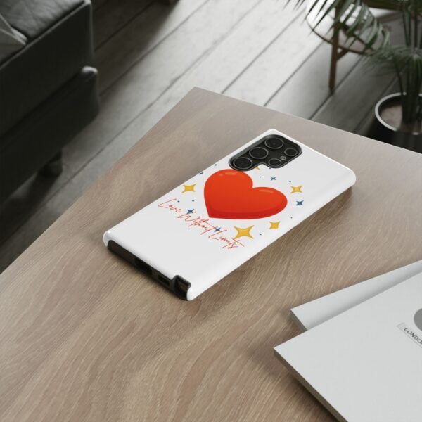 heart sparkle phone case – “love without limits” protective cover