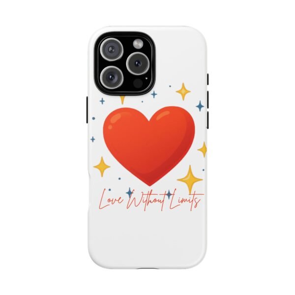 heart sparkle phone case – “love without limits” protective cover