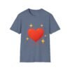 heart graphic t shirt — "love is the answer, always" valentine tee