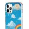 whimsical rainbow clouds phone case — cute kids sky illustration