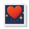 framed poster — "love without limits" heart wall art