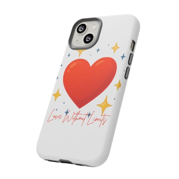 heart sparkle phone case – “love without limits” protective cover
