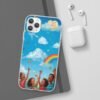whimsical rainbow clouds phone case — cute kids sky illustration