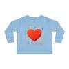 toddler long sleeve tee — sparkling red heart kids shirt (valentine’s gift)