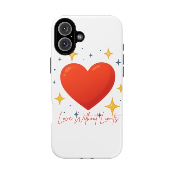 heart sparkle phone case – “love without limits” protective cover