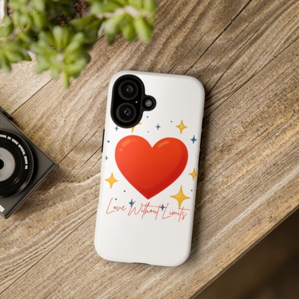 heart sparkle phone case – “love without limits” protective cover