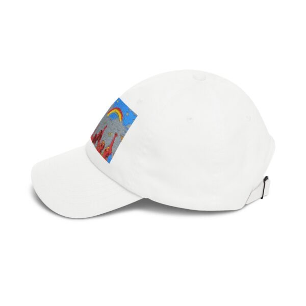 dad cap — colorful festival art rainbow & crowd embroidered hat