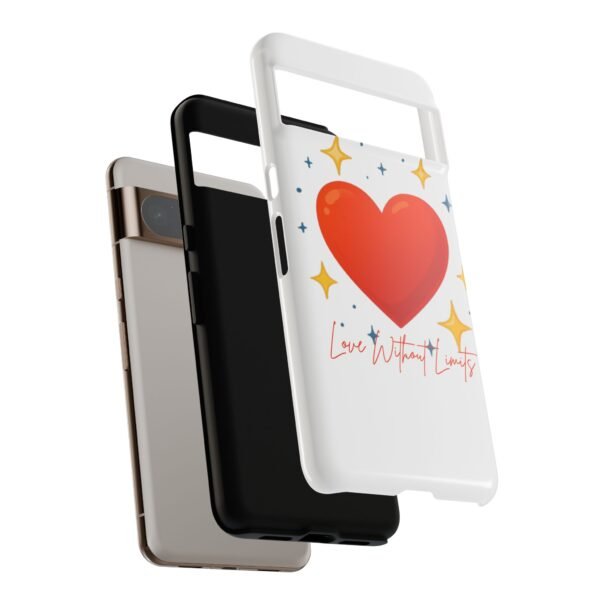 heart sparkle phone case – “love without limits” protective cover