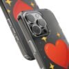 clear impact phone case — red heart & “love without limits” design
