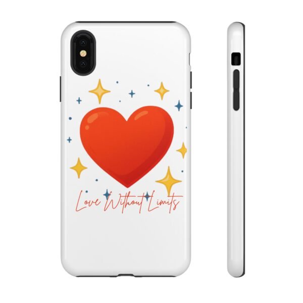 heart sparkle phone case – “love without limits” protective cover