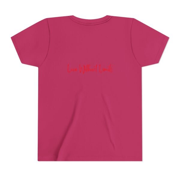 youth tee — 'love without limits' heart graphic kids t shirt