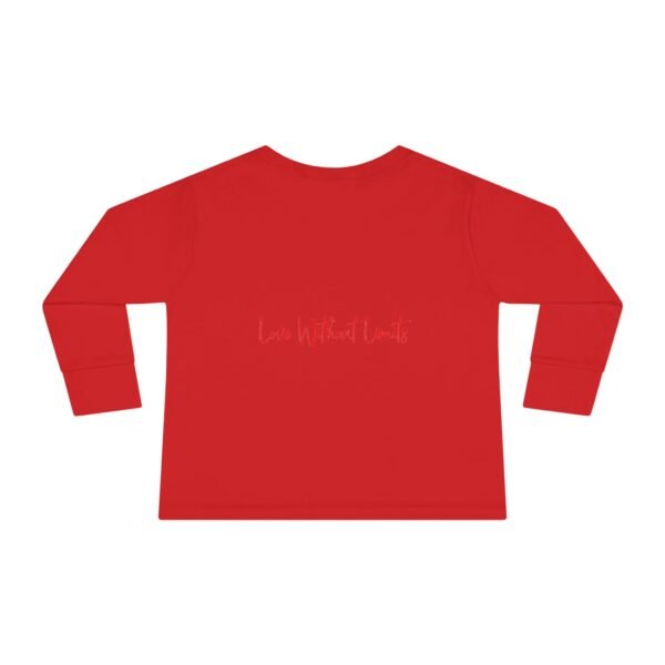 toddler long sleeve tee — sparkling red heart kids shirt (valentine’s gift)