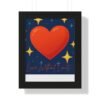 framed poster — "love without limits" heart wall art