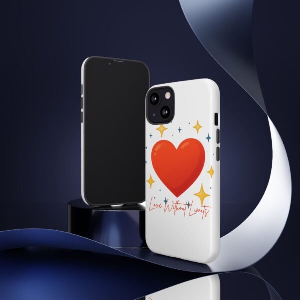 heart sparkle phone case – “love without limits” protective cover