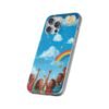 whimsical rainbow clouds phone case — cute kids sky illustration