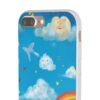 whimsical rainbow clouds phone case — cute kids sky illustration