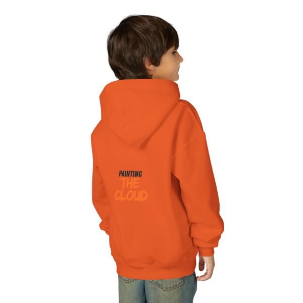 kids rainbow cloud hoodie — "painting the cloud" youth sweatshirt