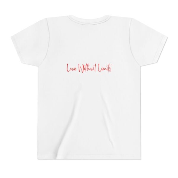 youth tee — 'love without limits' heart graphic kids t shirt