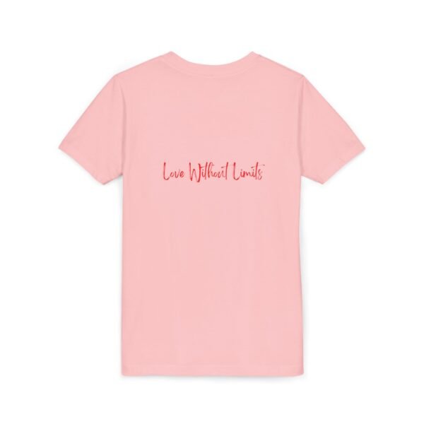 youth tee — 'love without limits' heart graphic kids t shirt