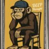 deep thought – reflective monkey wall art