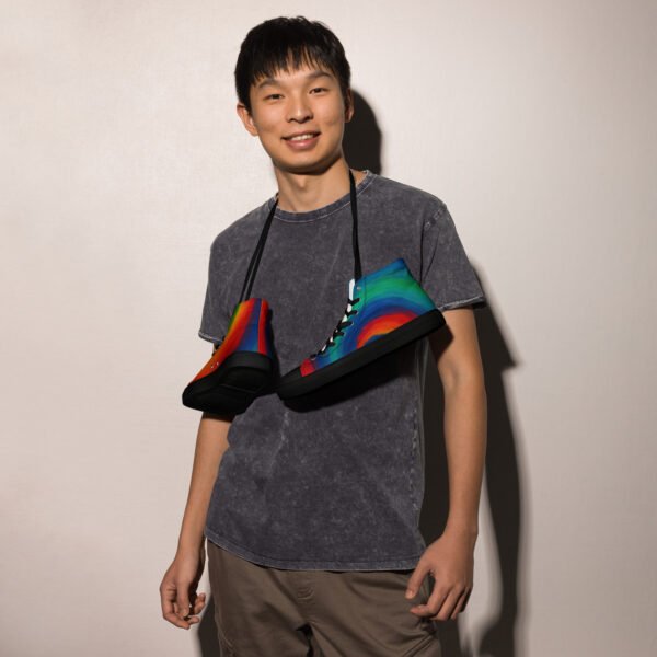 men’s high top canvas shoes