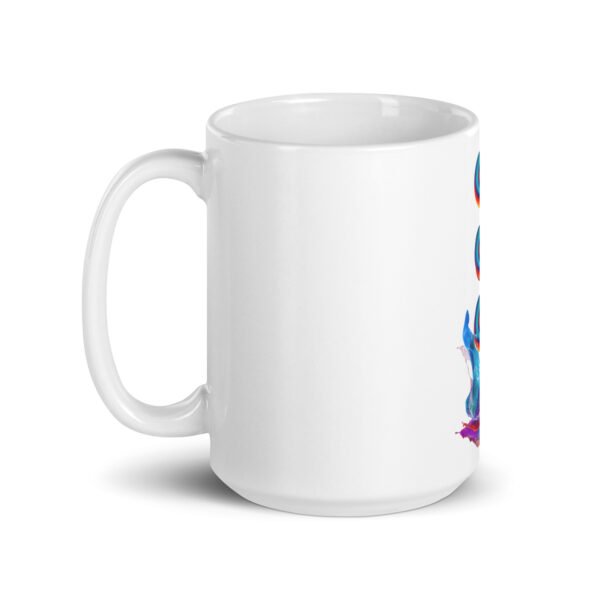 white glossy mug