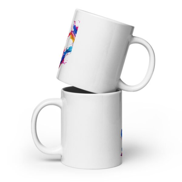 white glossy mug