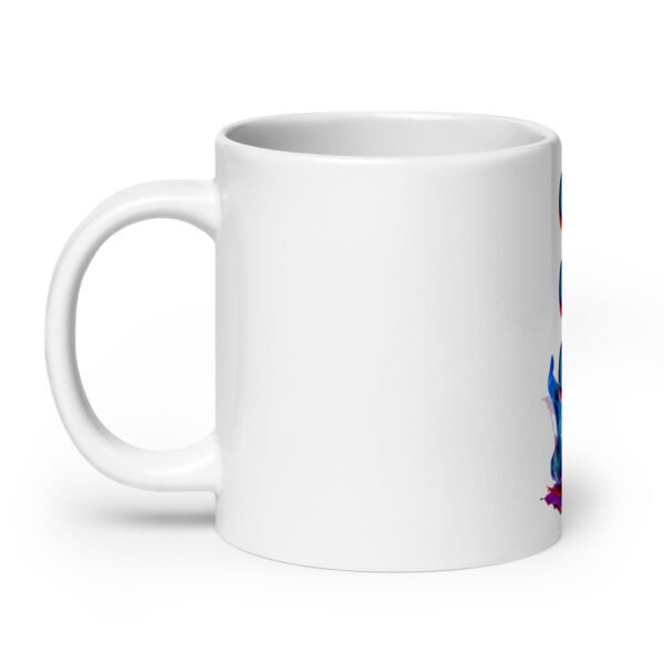 white glossy mug