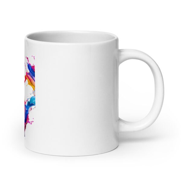 white glossy mug