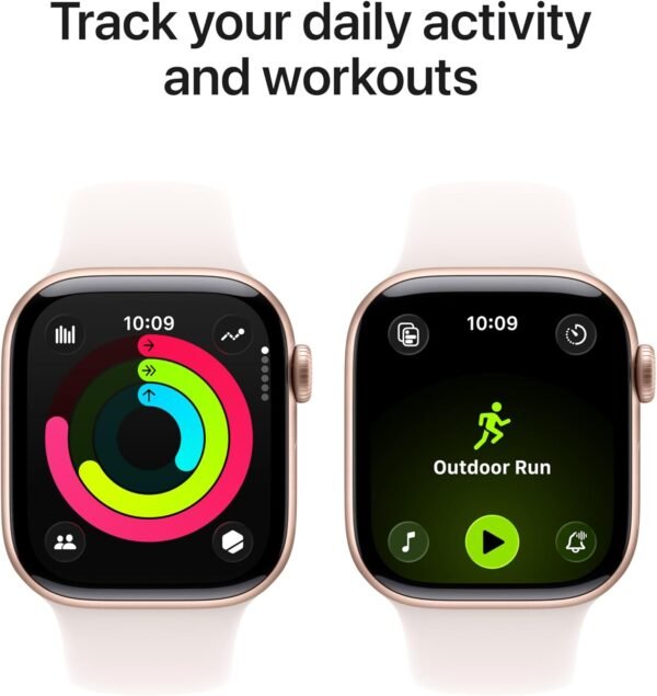 apple watch series 9 (gps, 45mm) – smart fitness & health tracker with always on retina display
