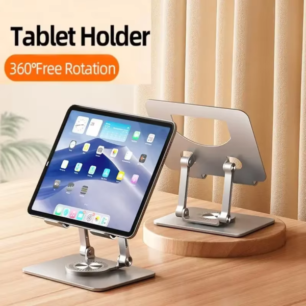 adjustable laptop stand – 360° rotating aluminum desk holder