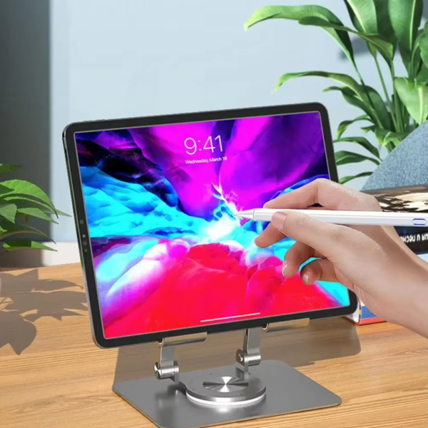adjustable laptop stand – 360° rotating aluminum desk holder