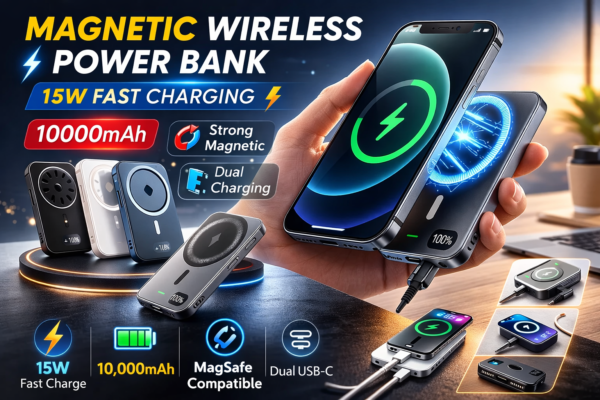 best magnetic wireless power bank (15w fast charging)